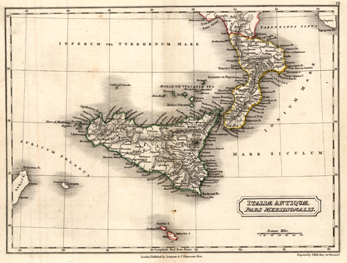Italiae Antiquae Pars Meridionalis. (Southern Ancient Italy)