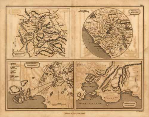 Chorographia Romana. Vicinia Romana. Chorographia Atheniensis. Chorographia Syracusana. (Ancient Rome