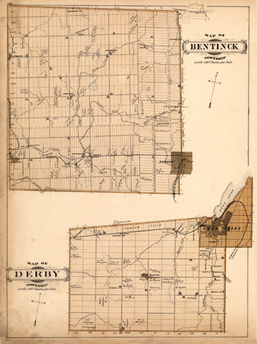 Map of Bentinck and Derby Townships