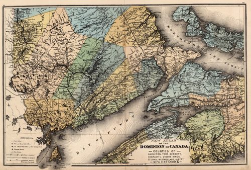 New Atlas of the Dominion of Canada - Counties of Carleton