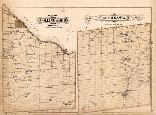 Map of Collingwood & Euphrasia Townships