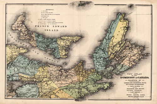 New Atlas of the Dominion of Canada - Counties of Cumberland