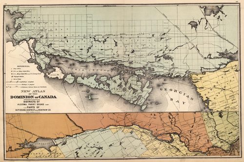 New Atlas of the Dominion of Canada - Districts of Algoma