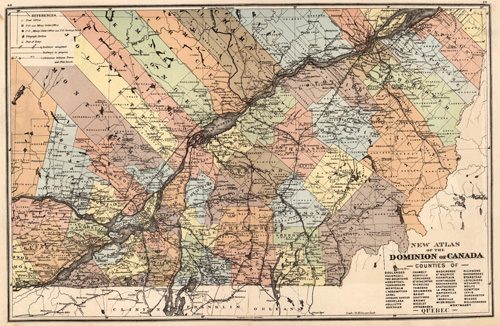 New Atlas of the Dominion of Canada - Counties of Soulanges