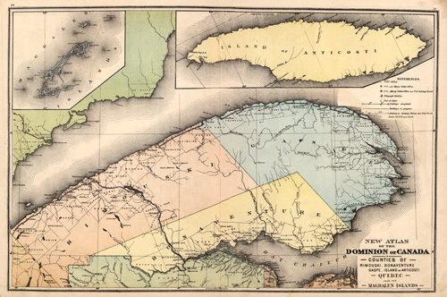 New Atlas of the Dominion of Canada - Counties of Rimouski