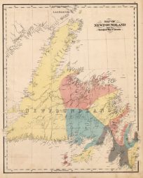 Map of Newfoundland from the Geological Map of Canada