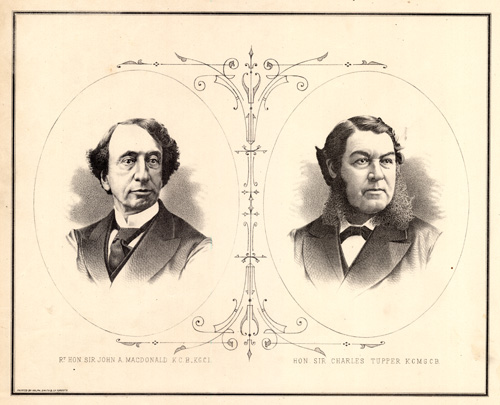 Portrait of Hon. Sir. John A. MacDonald and Hon. Sir Charles Tupper