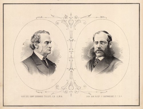 Portrait of Hon. Sir Sam. Leonard Tilley and Hon. Sir Rice J. Cartwright