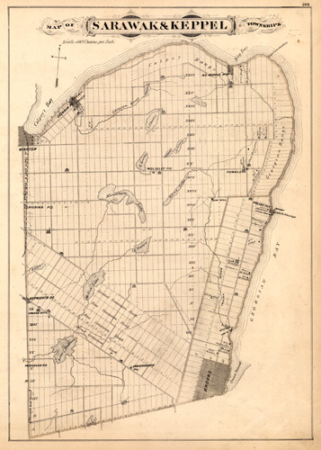 Map of Sarawak & Keppel Townships