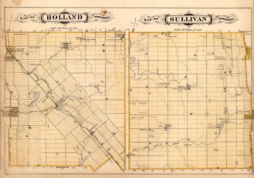 Map of Holland and Sullivan Townships