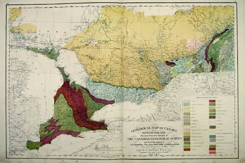 Geological Map of Canada and Newfoundland