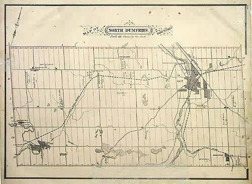 Map of North Dumfries Township