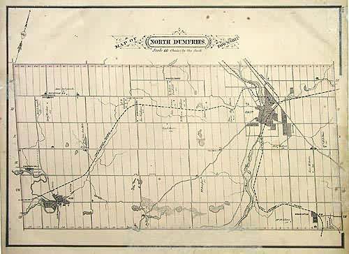 Map of North Dumfries Township Map of North Dumfries Township
