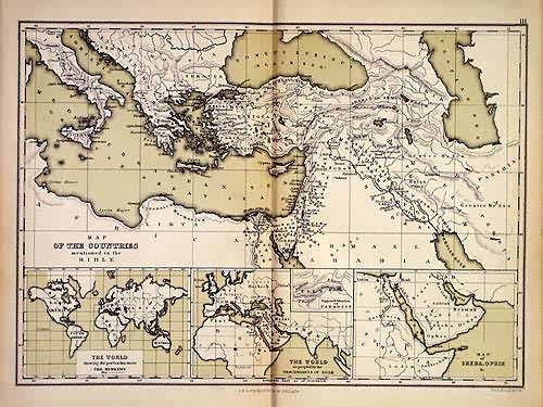 Map of the Countries Mentioned in the Bible