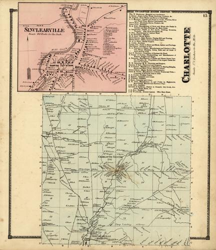 Charlotte with inset of Sinclearville