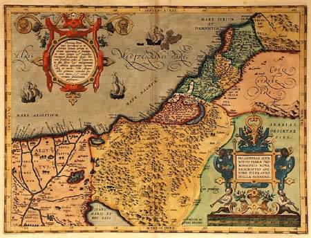 Palestine sive Totius Terrae Pormissions Nova Descriptio auctore Tilemanno Stella� Palestine sive Totius Terrae Pormissions Nova Descriptio auctore Tilemanno Stella�