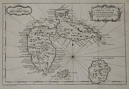 Carte De LIsle De la Guadeloupe (Carribbean Islands)'