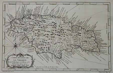 Carte De LIsle De La Jamaica (JAMAICA)'
