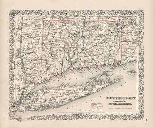 Connecticut With Portions of New York and Rhode Island