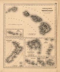 Hawaiian Group or Sandwich Islands / New Zealand / Feejee Islands