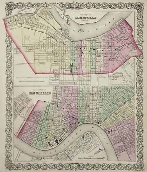 The City of Louisville, Kentucky / The City of New Orleans - Art Source ...