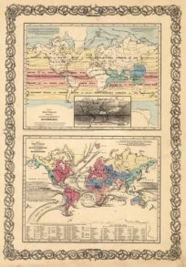 Map of the World Illustrating Principal Features of Meteorology / Map of the World Showing the principal Ocean Currents & Boundaries of River Systems