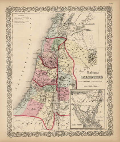 Coltons Palestine, with inset of Arabian Peninsula' - Art Source ...