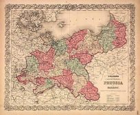 Coltons Map of the Eastern Provinces of Prussia and Saxony'