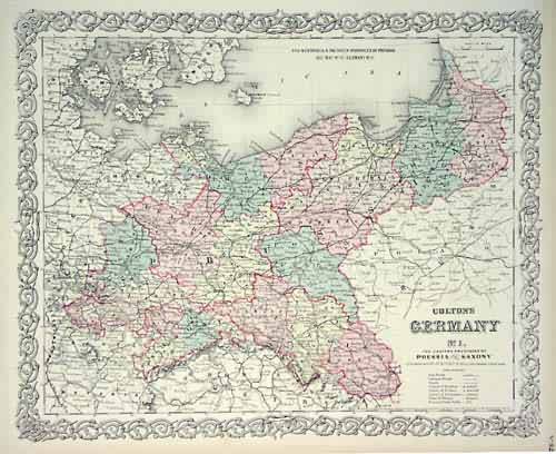 Coltons Germany No.1 The Eastern Provinces of Prussia and Saxony'