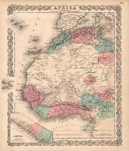 Africa North Western Sheet (with an inset map of Liberia)