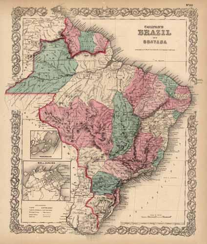 Brazil and Guayana (with inset maps of Pernambuco and Rio de Janeiro)