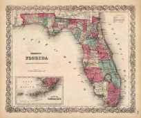 Florida (with an inset map of the Plan of the Florida Keys)