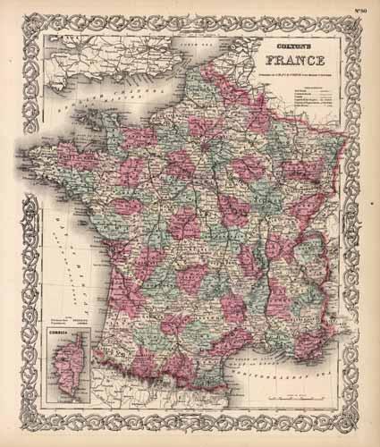 France (with an inset map of Corsica)