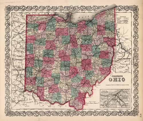 Ohio (with an inset map of the Vicinity of Cleveland, Cuyahoga Co ...