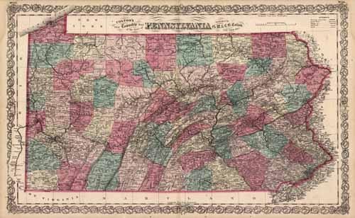New Township map of the State of Pennsylvania