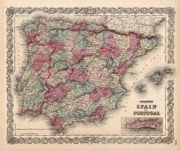 Spain and Portugal (with an inset map of Gibraltar)