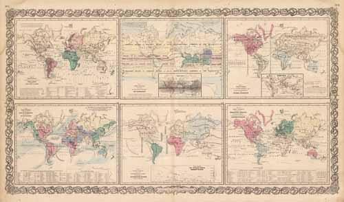 Map of the World Illustrating the principal features of The Land and the Co-Tidal Lines