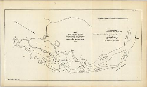 Map of a portion of the Savannah River
