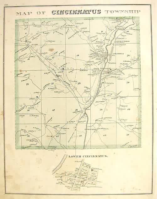 Map of Cincinatus Township - Art Source International