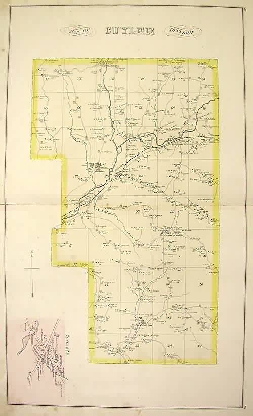 Map of Cuyler Township