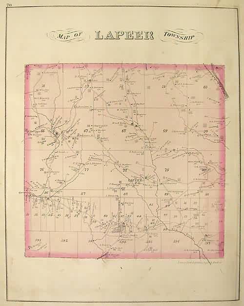 Map of Lapeer Township