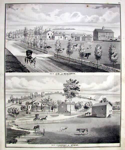 Residence of W. J. Benjamin and harbey J. Stone