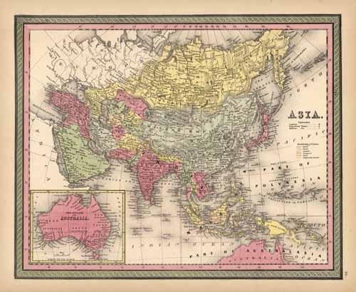 Asia (with an inset map of Australia)