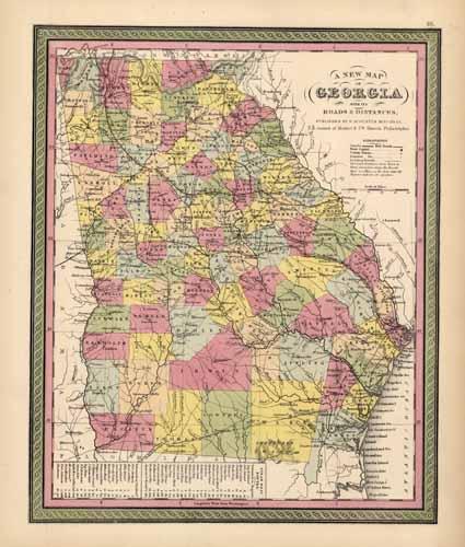 Georgia with its Roads and Distances