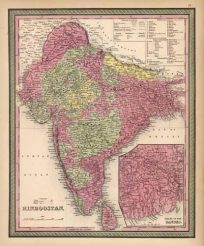 Hindoostan (with an inset map of the Delta of the Ganges)