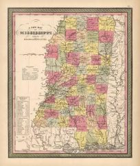 Mississippi with its Roads & Distances