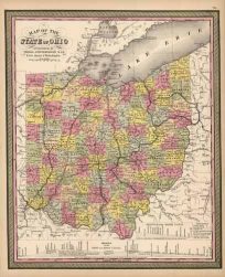 Ohio (with inset maps of Profiles of the Miami Canal and of the Ohio and Erie Canal)
