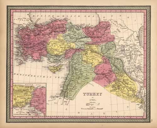 Turkey in Asia (with an inset map of the Environs of Constantinople)