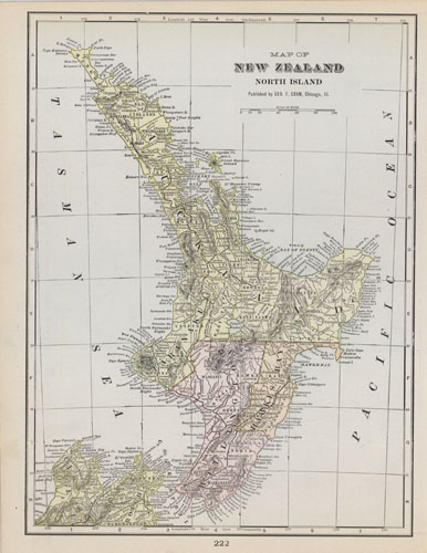 Map of New Zealand - North Island