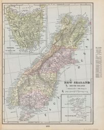 Map of New Zealand -  South Island